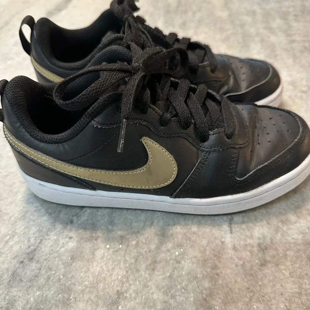 Black and Gold Sneakers